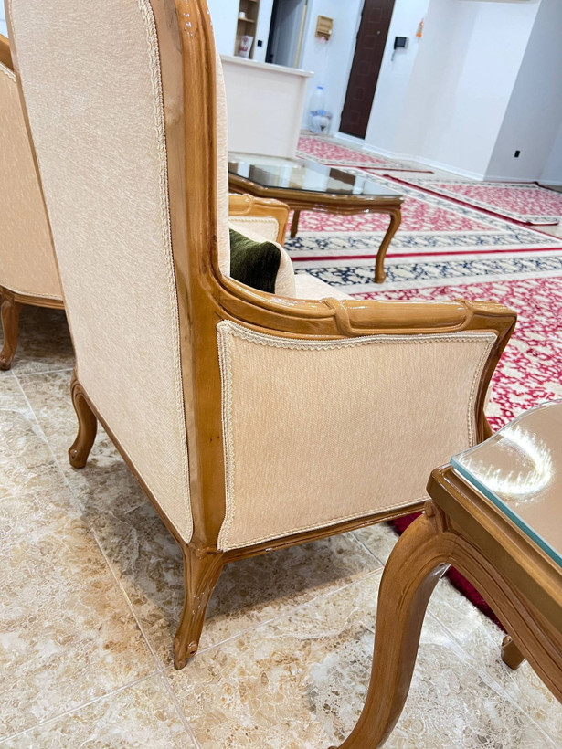 مبل فرانسوی ۳گل ۷ نفره چوب راش درجه یک مدل کلاسیک