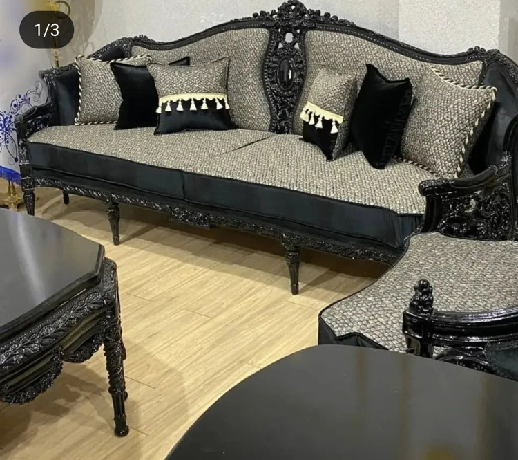 مبل ترکیبی ورساچه ۹ نفره تمام چوب راش مدل کلاسیک